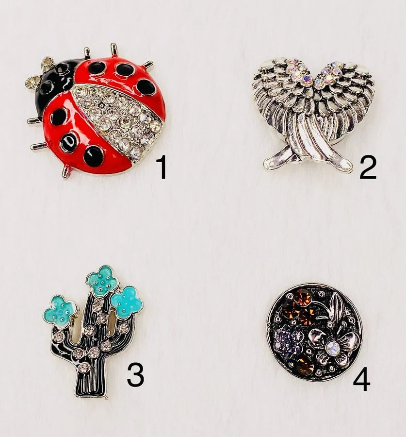 Rhinestone-Studded Snaps (Multiple Styles)