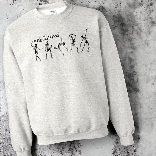 "Unbothered" Front Print Only Graphic Crewneck Sweatshirt