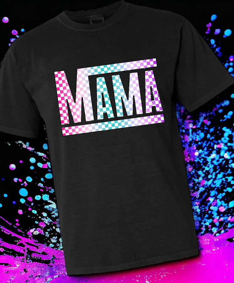 RETRO "Mama's Checkin' Out" Short Sleeve T Shirt 1 of 2