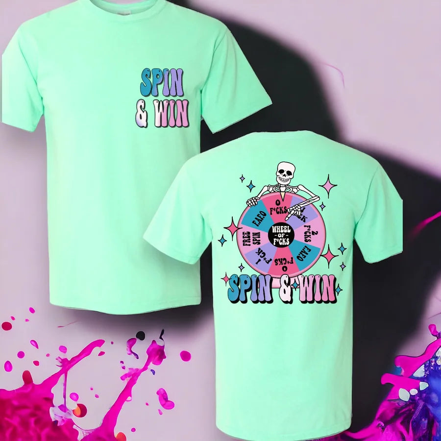 "Spin and Win" Short Sleeve T Shirt 1 of 2