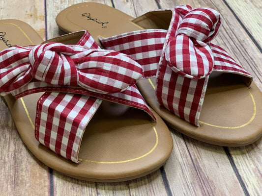 Red/White Summer Sandals Qupid *Final Sale*