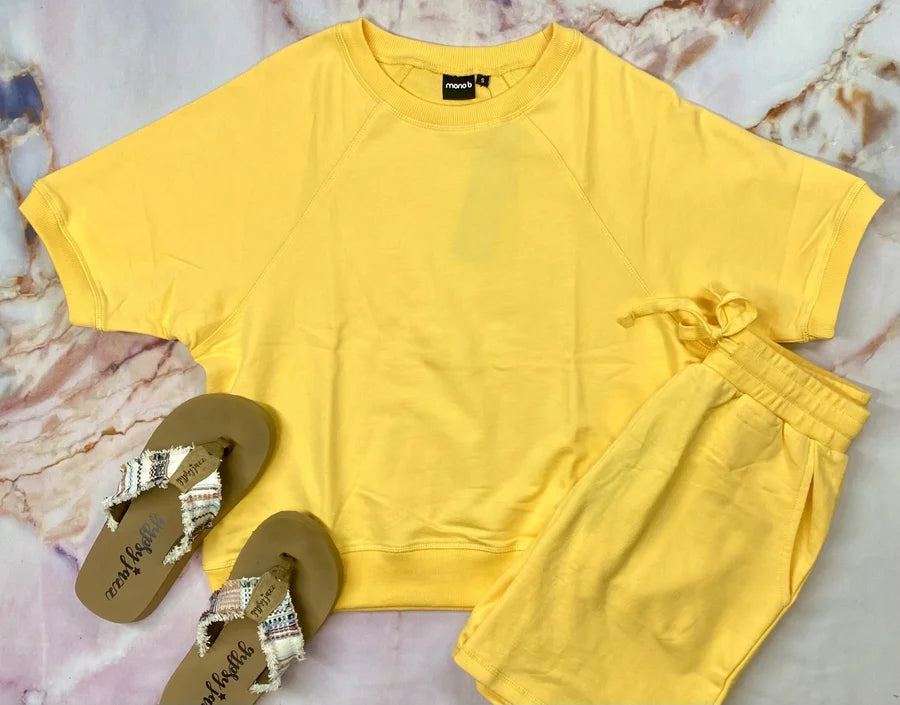 Mono B - Marigold Lounge Short Sleeve Top