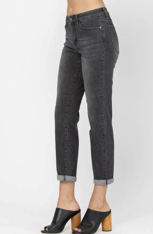 Judy Blue - Black Handsand Boyfriend Jeans - Reg/Plus