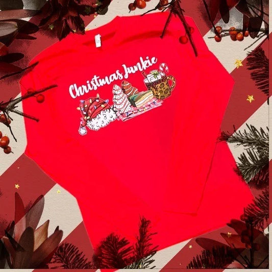 "Christmas Junkie" Long Sleeve/Crewneck/Hoodie
