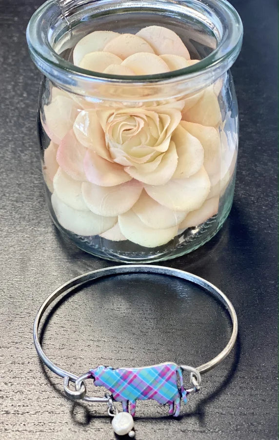 Cuff Bracelets w/ Animal Detail & Small Pearl