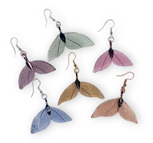 Whale Tale Earrings (Assorted Colors)