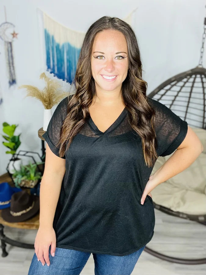 "Summer Sunshine" Sheer Top - Reg/Plus (5 Colors)