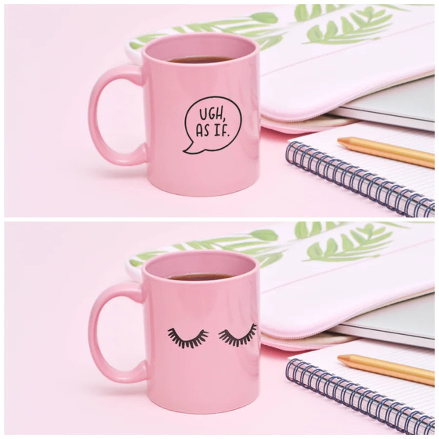 Talking Out of Turn Blush Pink Mugs - 11 oz.