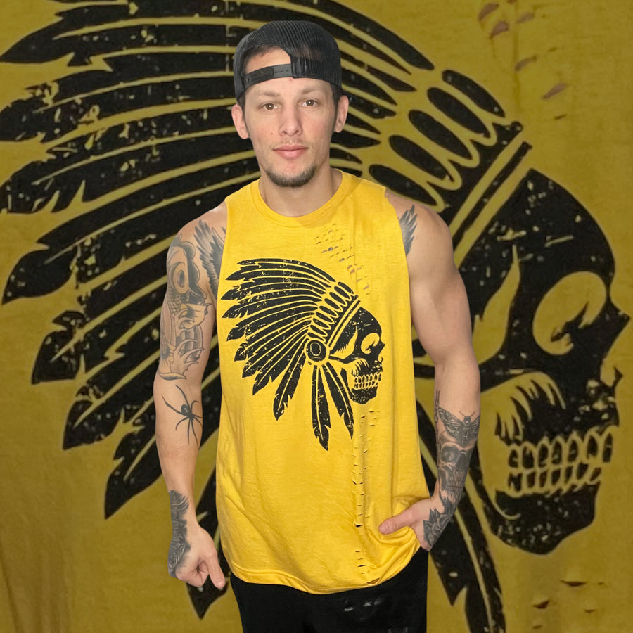 "Apache" Yellow Tank Top