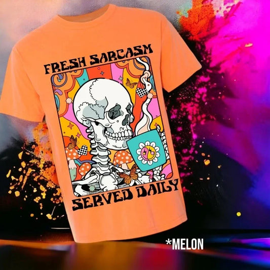 "Freshly Served Sarcasm" Short Sleeve T Shirt