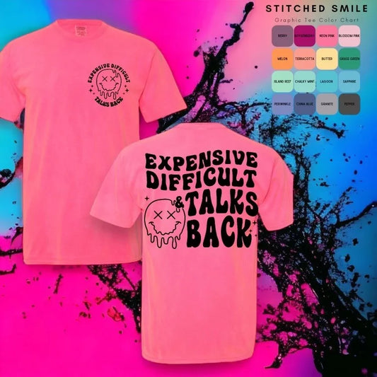 "Expensive and Difficult" (Black Ink) Short Sleeve T Shirt