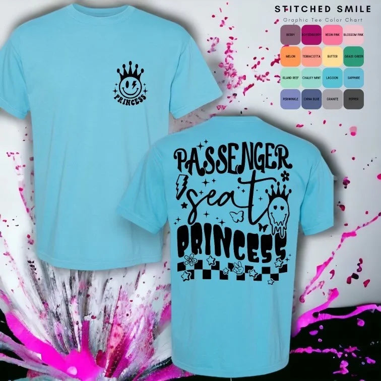 "Passenger Princess" (Black Ink) Short Sleeve T Shirt