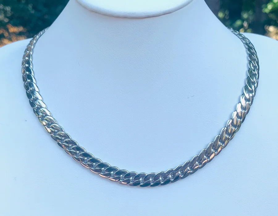 Flat Snake Stainless Steel Chain - 18"