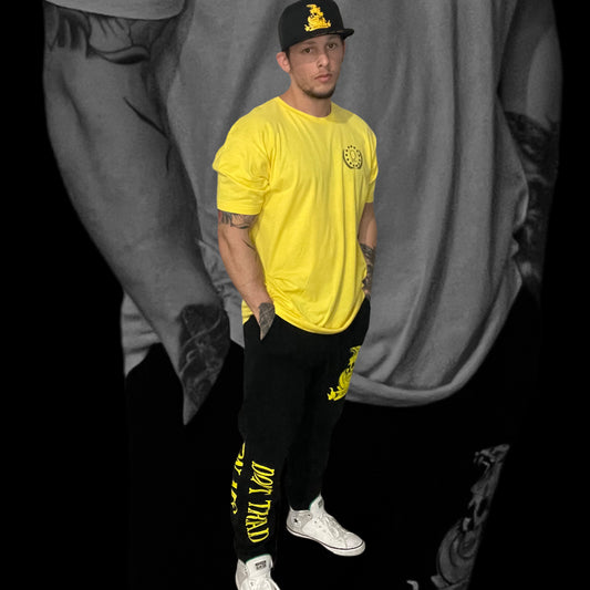 "Don't Tread on Me" Yellow/Black Joggers