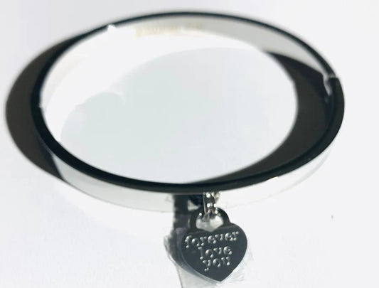 Stainless Steel Heart Charm Bracelet