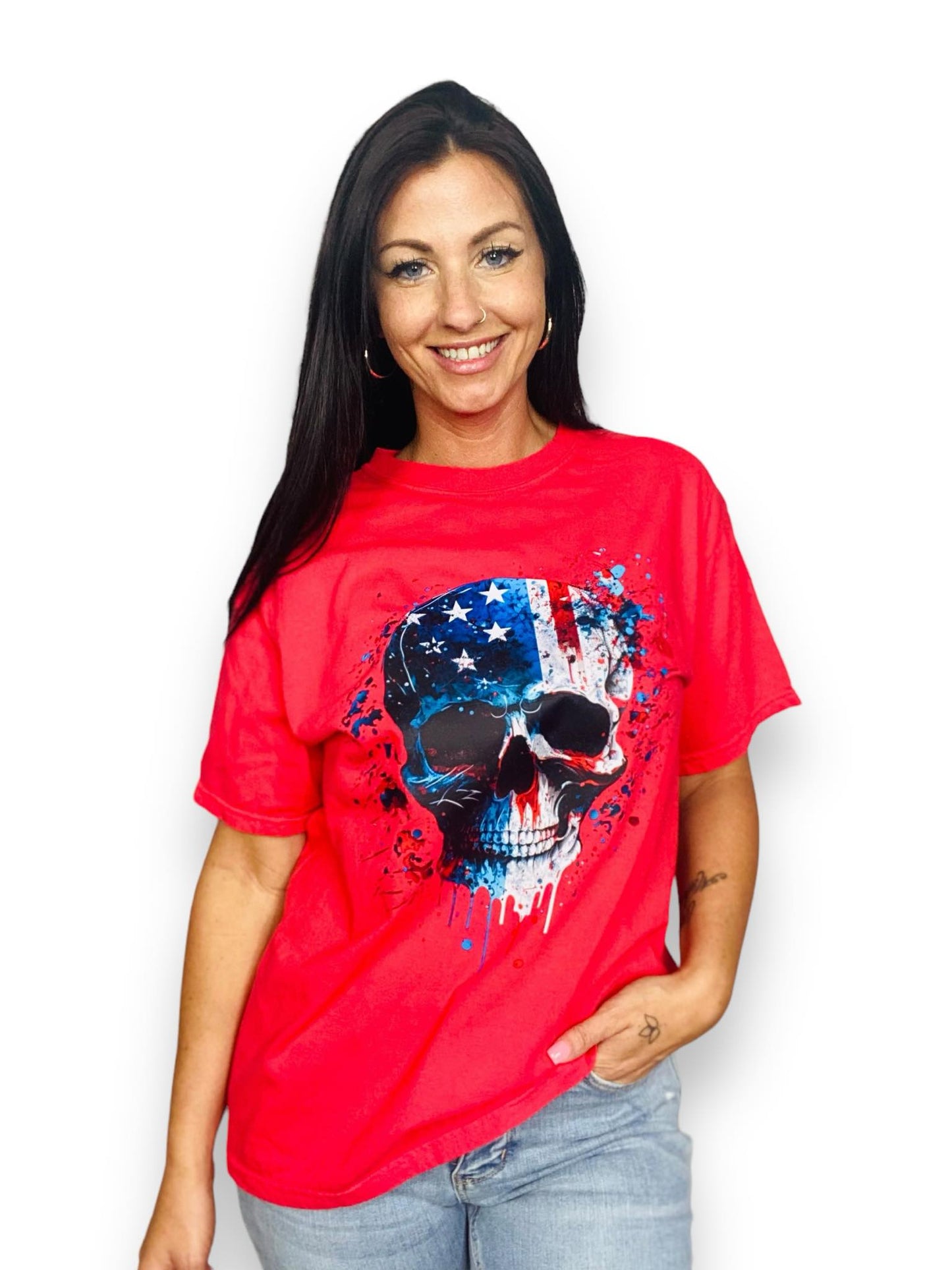 "Freedom Skull" UNISEX Fit Short Sleeve T Shirt