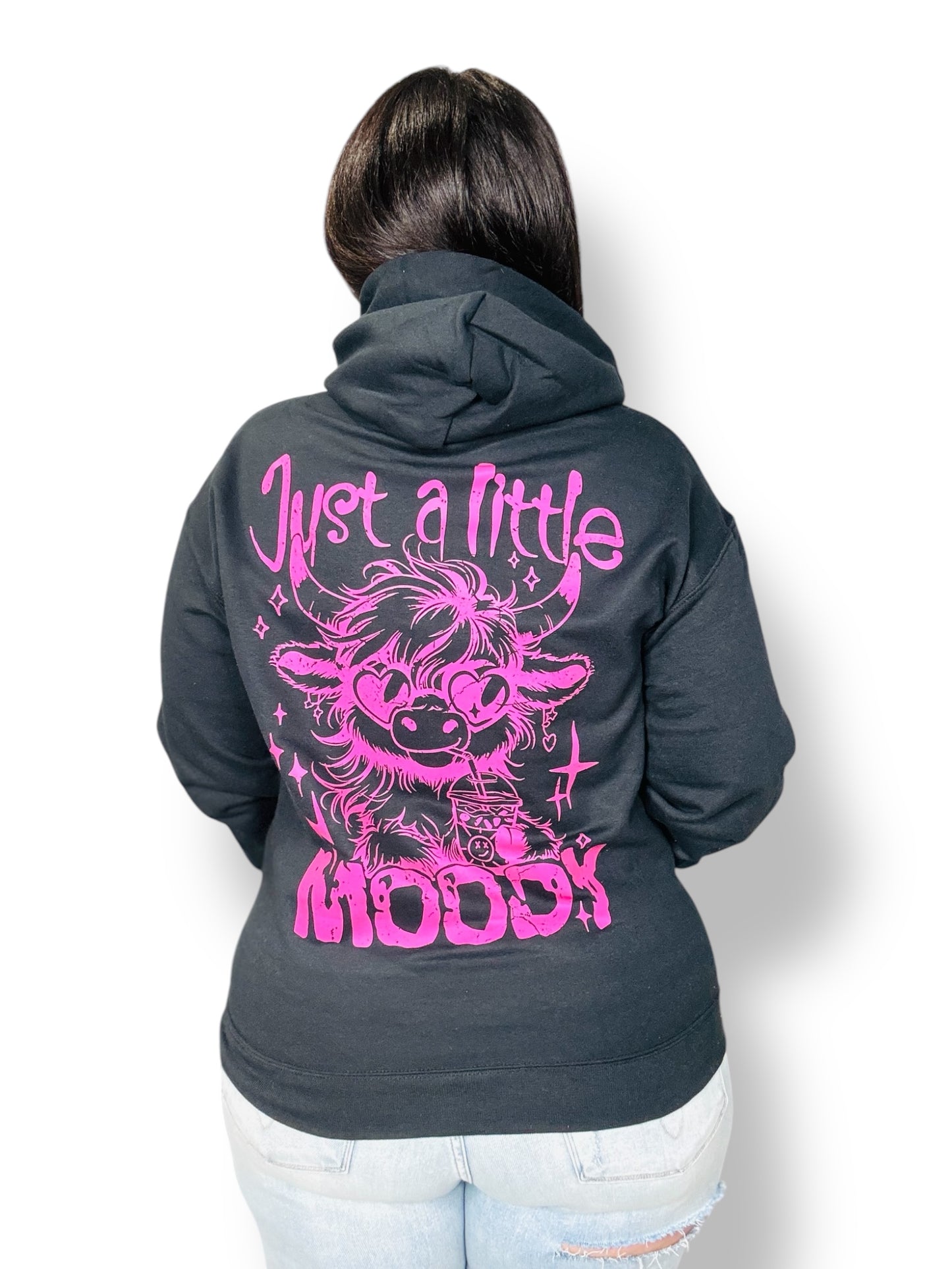 "Just A Little Moody" (Pink Ink) Graphic Short Sleeve/ Hoodie/Crewneck Sweatshirt