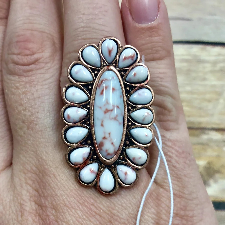 Copper Stone Ring