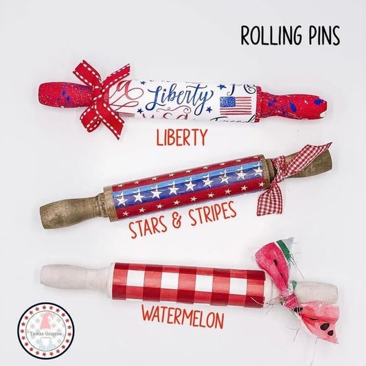 Patriotic Mini Rolling Pins (Multiple Styles)