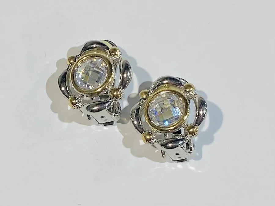 Cubic Zirconia Clip-On Earrings