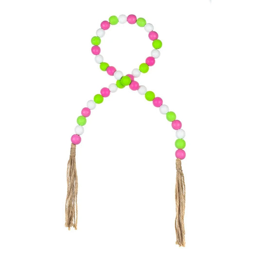 Pink Watermelon Beaded Garland w/ Tassels