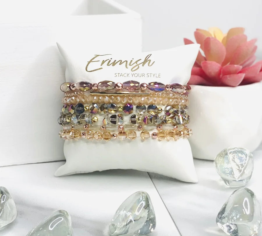 Erimish "Hitched" Peach Stack Bracelet