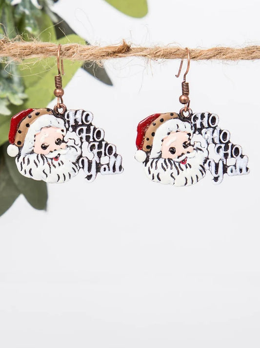 Ho Ho Ho Y'all Santa Copper Drop Earrings