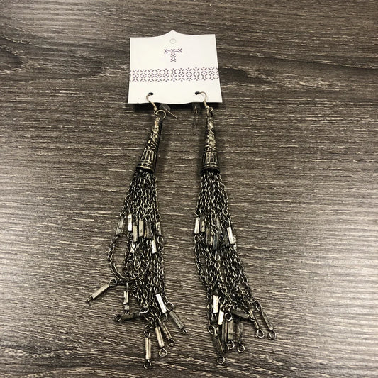 Antique Gunmetal Tassel Earrings