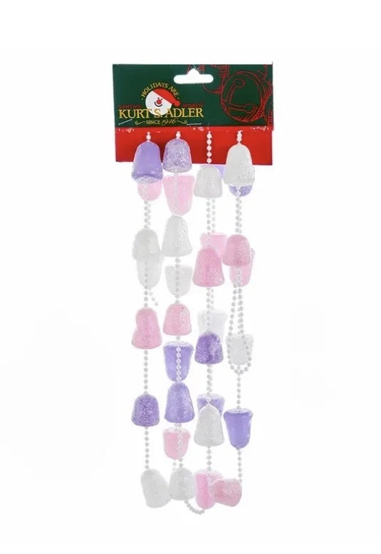 Pink/Purple/White Glittered Gum Drop Garland