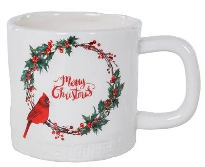 Ceramic Merry Christmas Cardinal Mug