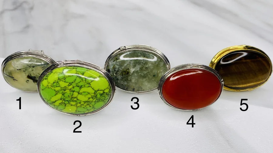 Big Assorted Stone Rings (5 Colors)
