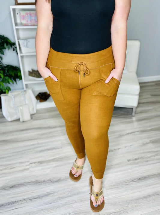 Reg/Plus Caramel Soft Fleece Joggers