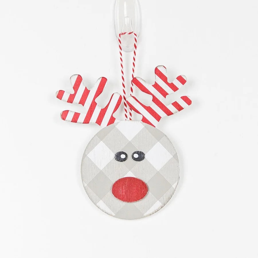 Buffalo Plaid Wooden Ornament (Multiple Styles)