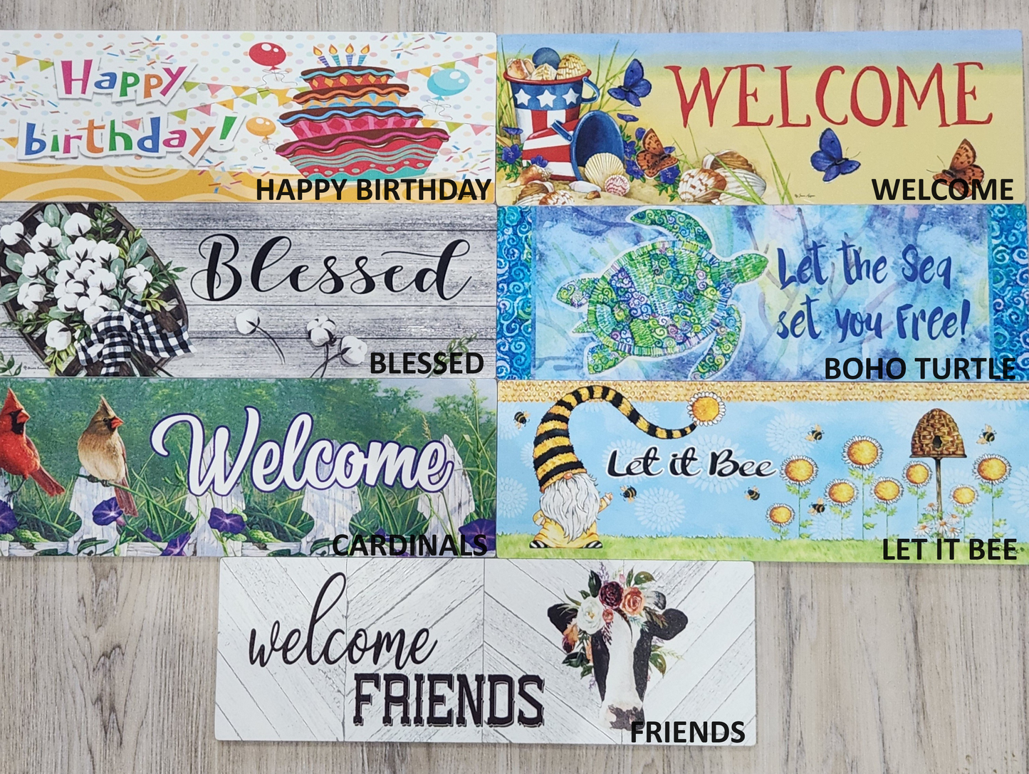 Custom Decor “Welcome” Sign Inserts - Round 5