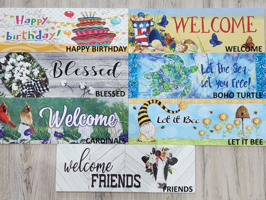 Custom Decor “Welcome” Sign Inserts - Round 5