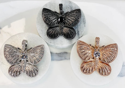 Crystal Butterfly Pendants (Large)