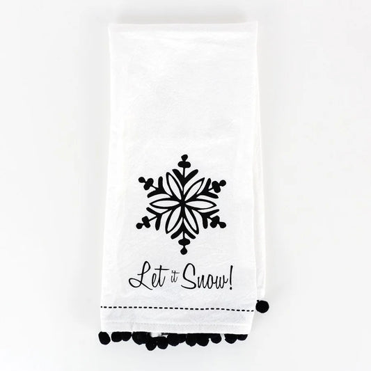 "Let it Snow" Decorative Dish Towel