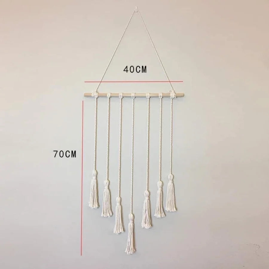 Macramé Wall Hanging Photo Collage Decor
