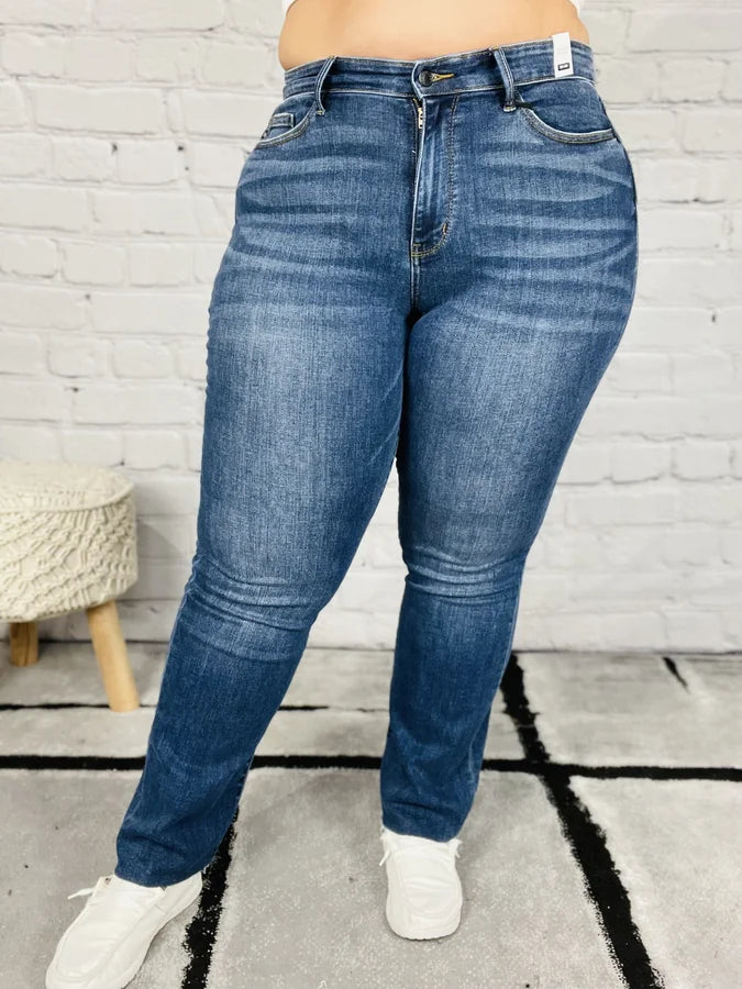 Judy Blue - "Catherine" Dark Blue Mid-Rise Bootcut Jeans - Reg/Plus