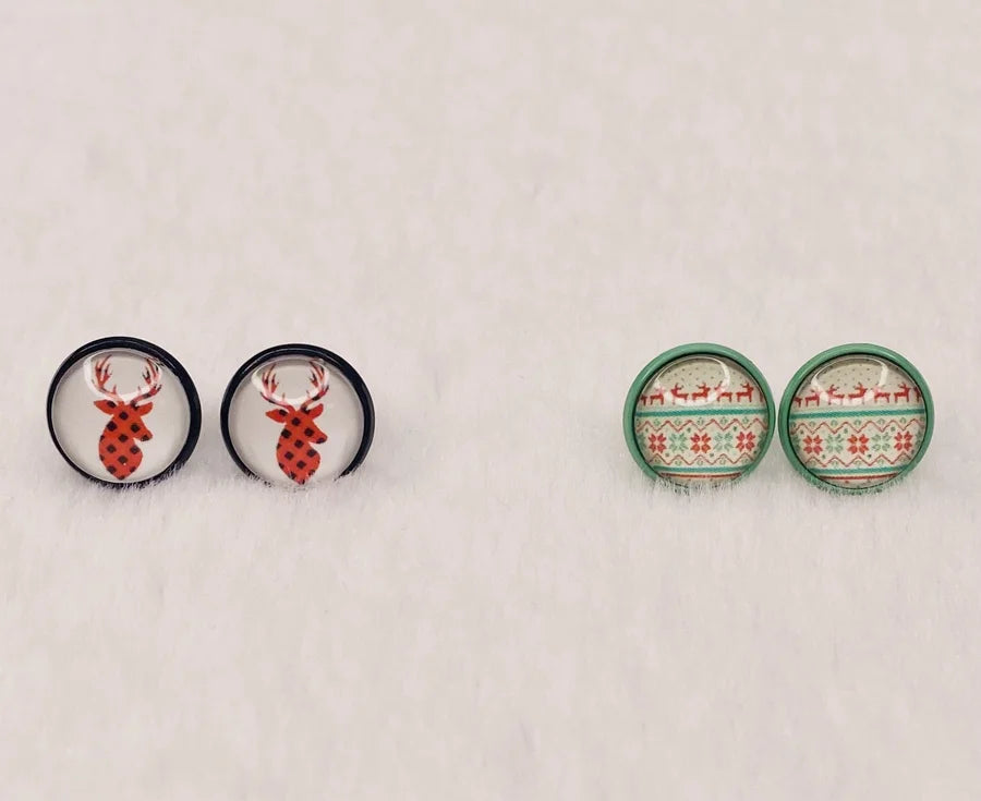 Christmas Inspired Post Earrings (Multiple Styles)