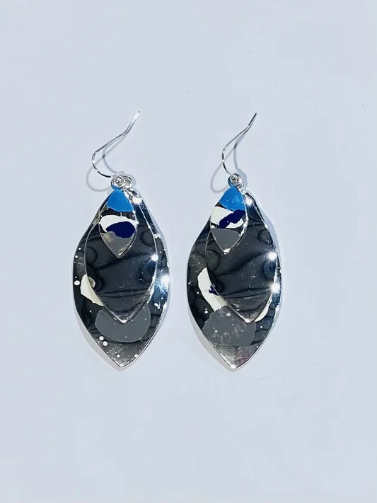 Triple Layer Leaf Shape Earrings