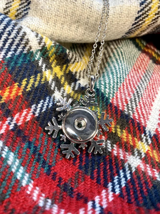 Snap Necklace w/ Snowflake Pendant
