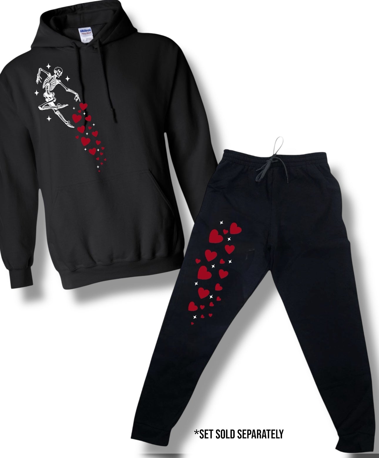 "Falling Hearts" Graphic Joggers