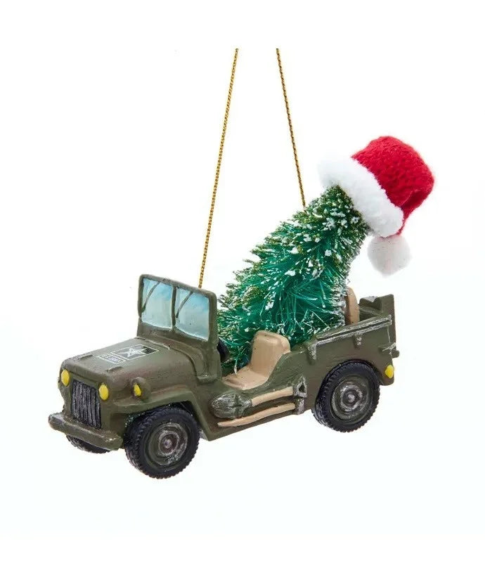 U.S. Army Vehicle w/ Christmas Tree Ornament