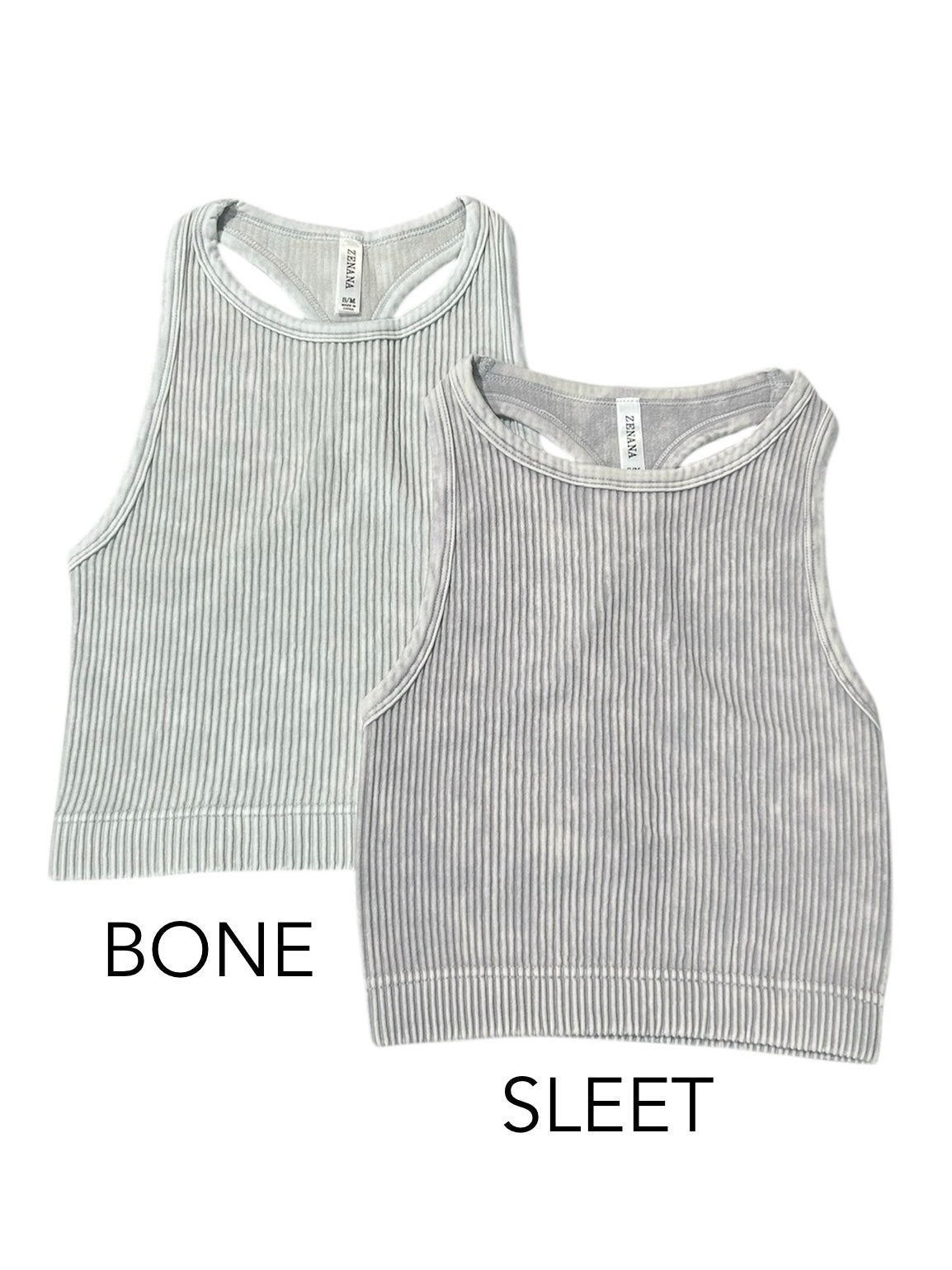 "Bella" Washed Ribbed Racerback Brami (Multiple Colors)