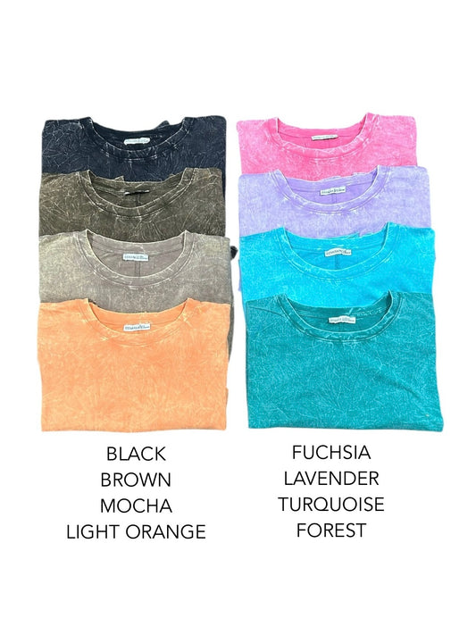 "Happy Vibes" Oversized Short Sleeve Top (Multiple Colors)
