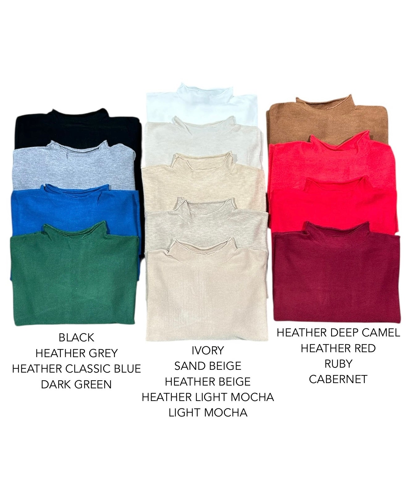 "Time to Shine" High-Neck Drop Shoulder Sweater (Multiple Colors)