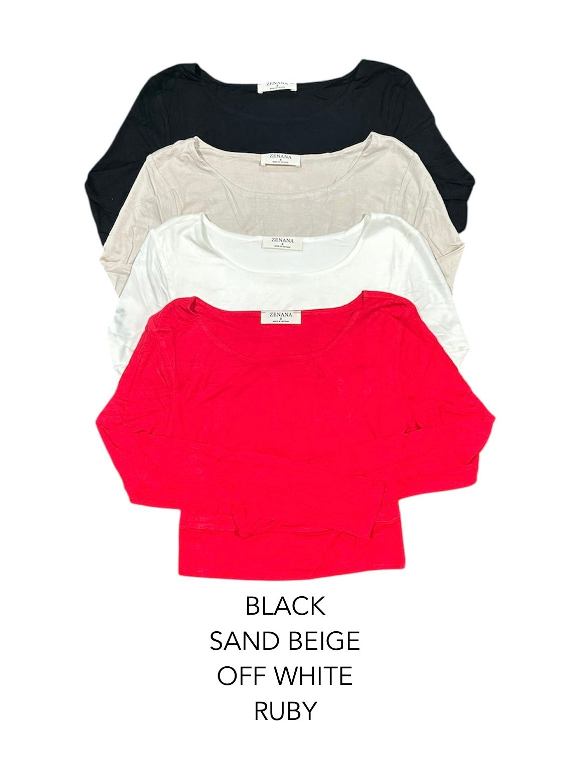"Make a Date" Cropped Long Sleeve Top (Multiple Colors)