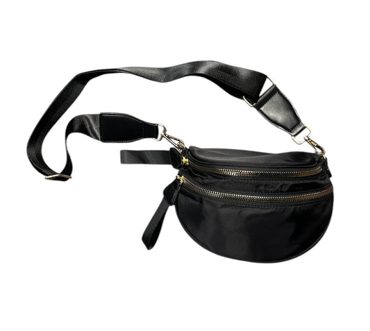 Black Crossbody Nylon Sling Bag