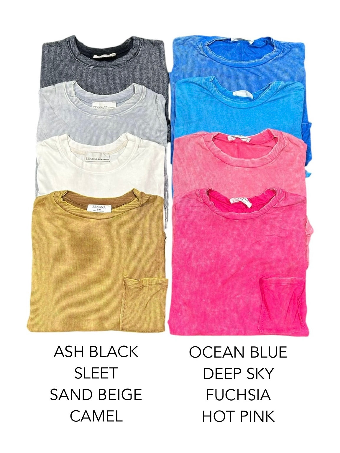 "Heart of Gold" Washed Long Sleeve Top (Multiple Colors)